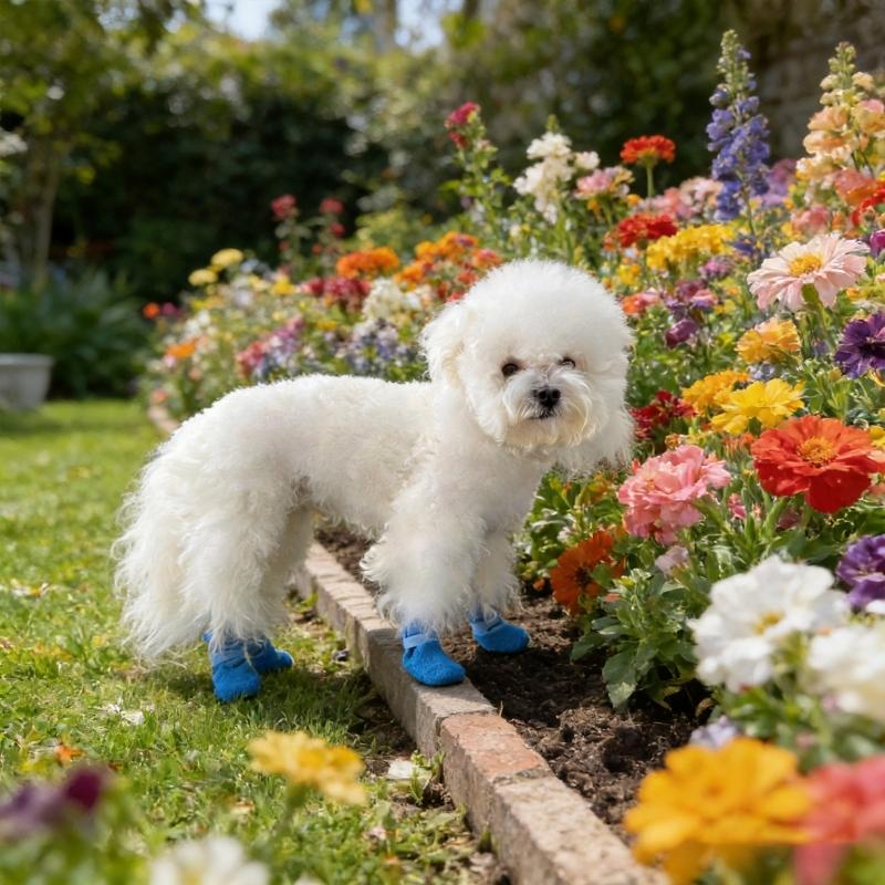 4lots Dog Paw Protectors Silicones Rain Shoes Slip Resistant Durability Comfortable Fit for Outdoor Activity