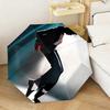 1PC Michael Jackson Automatic Umbrella - Suitable Travel Outdoor Portable Umbrella Birthday Gift Daily Essentials