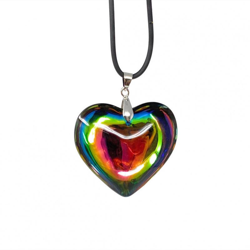 Pink Heart Pendant Necklace - Fashion Hip Hop Love Jewelry for Girls & Party Gifts