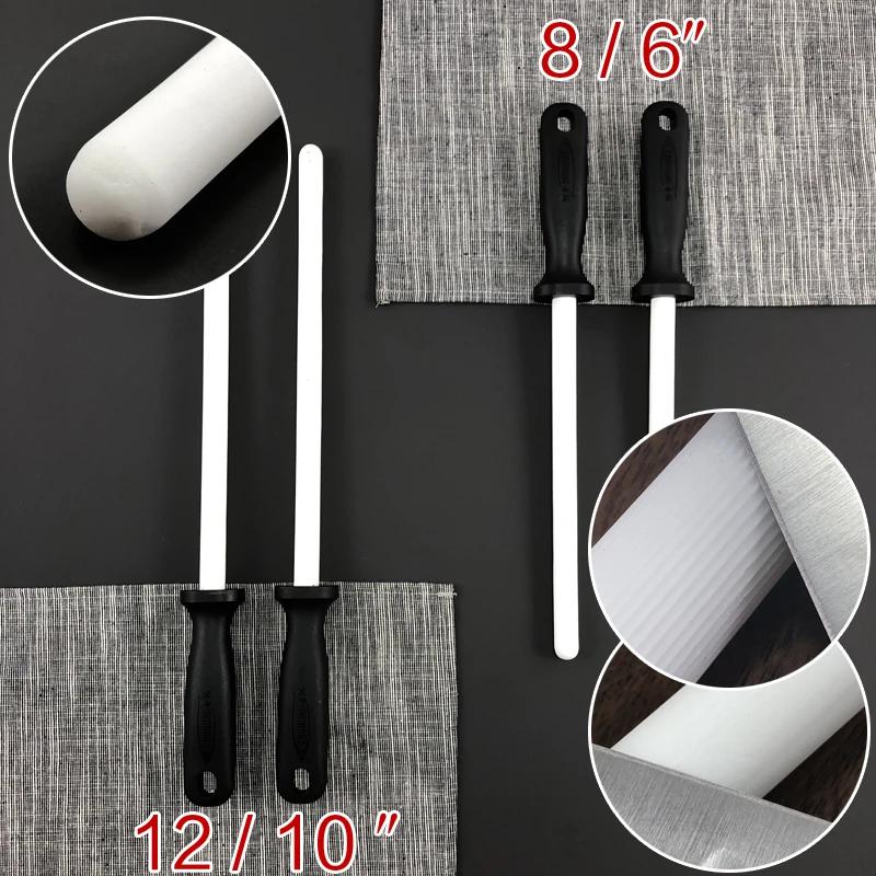 6 8 10 12 Inch Sharpening Rod Ceramic Rod Knife Sharpener Honing Knife Sharpener for Knives Sharpening Steel Kitchen Tool
