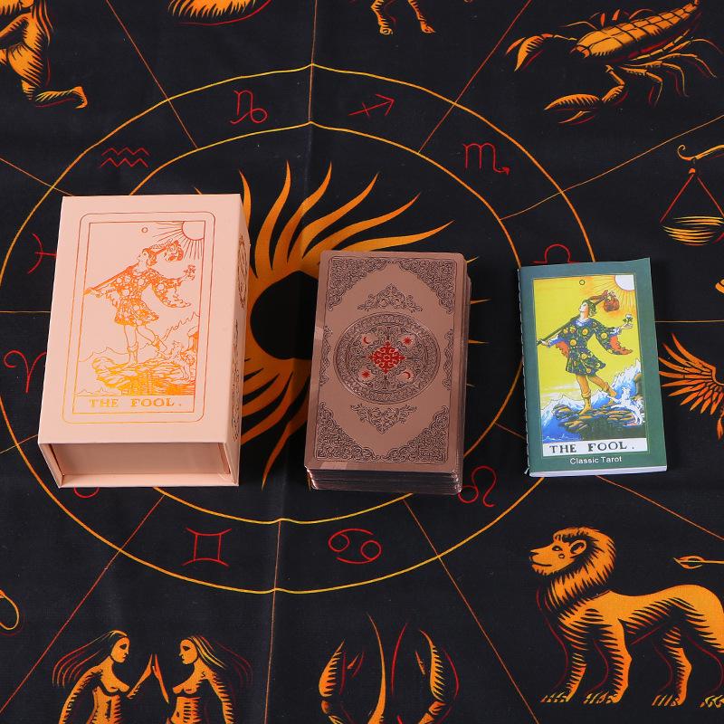 Waterproof Gold Foil Tarot Cards Set - Classic Full Deck for Parties