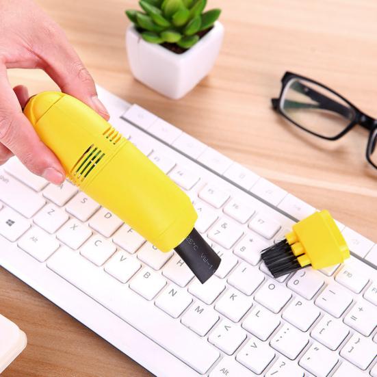 Keyboard Cleaner Strong Suction Portable Mini USB Vacuum Handheld Keyboard Dusting Brush for Computer