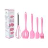 Silicone Kitchen Utensil Set: 5-Piece Heat-Resistant Baking Tools - Spatula, Oil Brush, Whisk