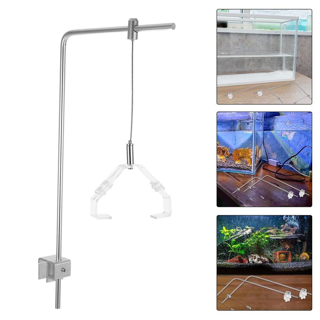 Fish Tank Aquarium Light Stand Water Grass Hanger Lights Fixture Bracket Adjustable Height Aquarium Lighting Fixture Accessories