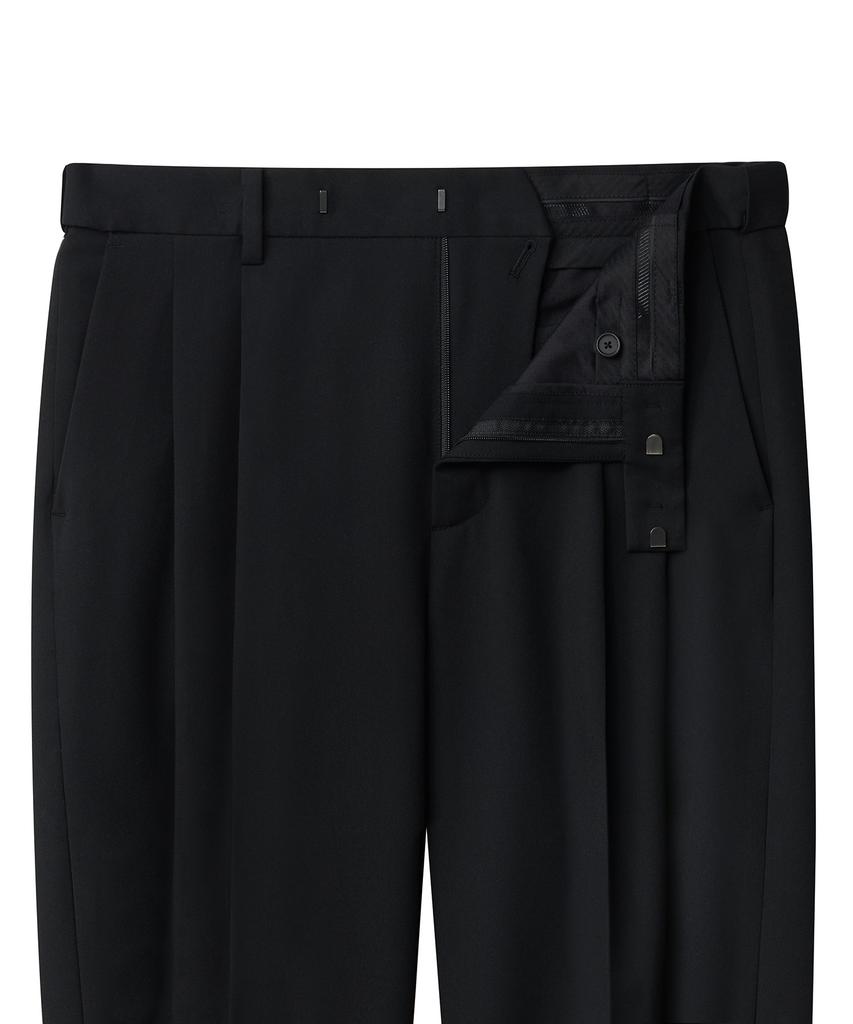 Musinsa Standard Super Wide Hidden Banding Crop Slacks [Black]