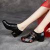Fashion 2025 New 5cm Spring Autumn New Retro Genuine Leather Platform Shoes Women's Pumps High Heel Soft Bottom Shoes Women ZIP