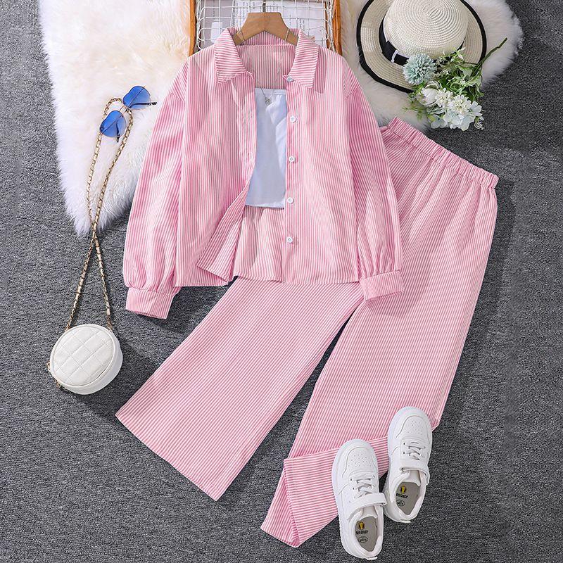 Beliebte Kinderbekleidung für Jungen und Mädchen Frühjahr und Herbst 2026 Kinder Langarmshirts und Weitbeinige Hosen Zweiteiliges Set