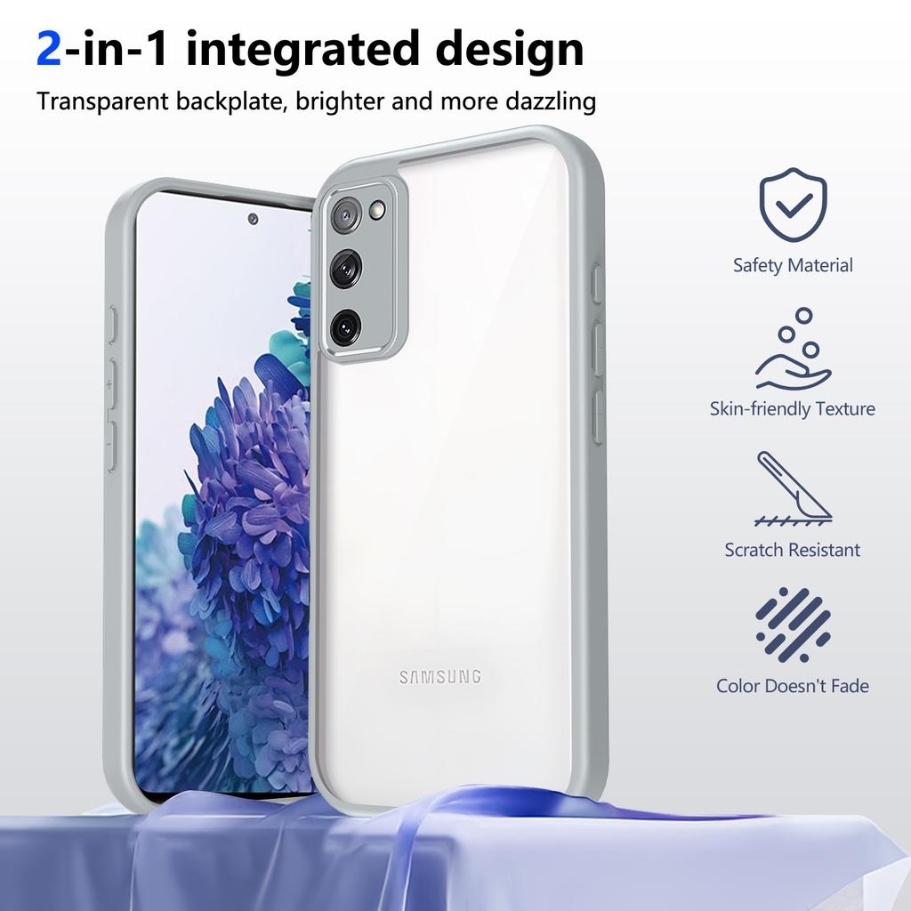 For Samsung Galaxy S20 FE S20FE Case Air Cushion Shockproof Silicone Bumper Clear Matte Back Cover Hard Case for Samsung S20 FE