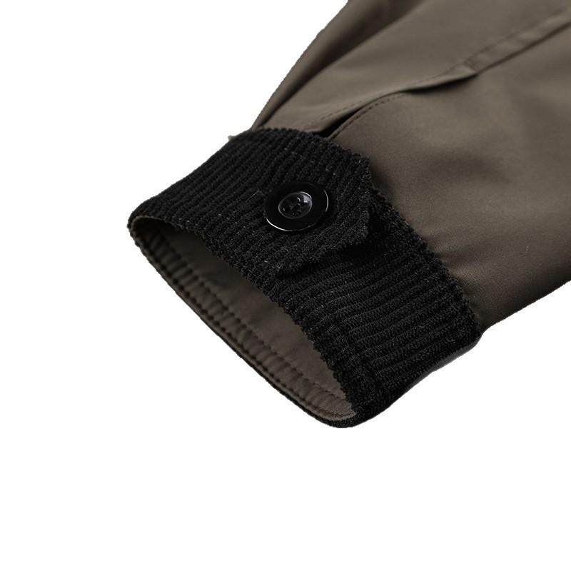 Cross-border European and American Style 2026 New Spring and Autumn Tide Brand Jacket Men's Loose Version Lantern Wrinkled Color Matching Lapel Jacket