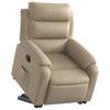 Electric Recliner Chair with Rising Function Cappuccino Faux Leather