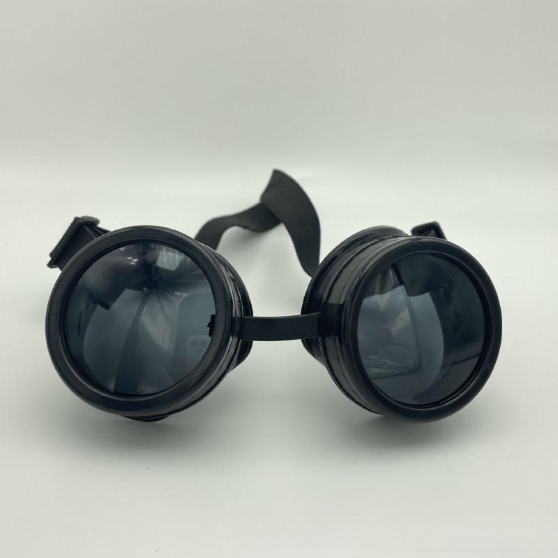 Herremote Steampunk Briller Runde Oversized Vernebriller Sveise Punk Briller Cosplay Damebriller