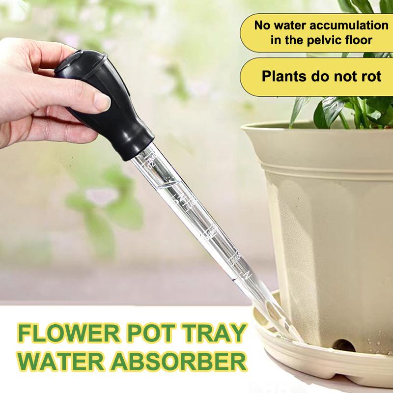 Taşınabilir Bitki Su Giderici Emiş Aleti Plastik Çiçek Saksısı Tepsisi Su Emici Su Pompalamalı İşlemci 30ML Su Emme