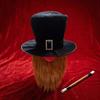 Adorable Formal Costume Hat Dress Up Black Magician Hat Cosplay Outfit Black Top Hat  Theme Party