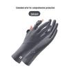 Women's UPF 50+ Anti-UV Cycling Gloves - Non-Slip, Breathable, Ice Silk, Thin, Long, Two-Finger Flip-Top