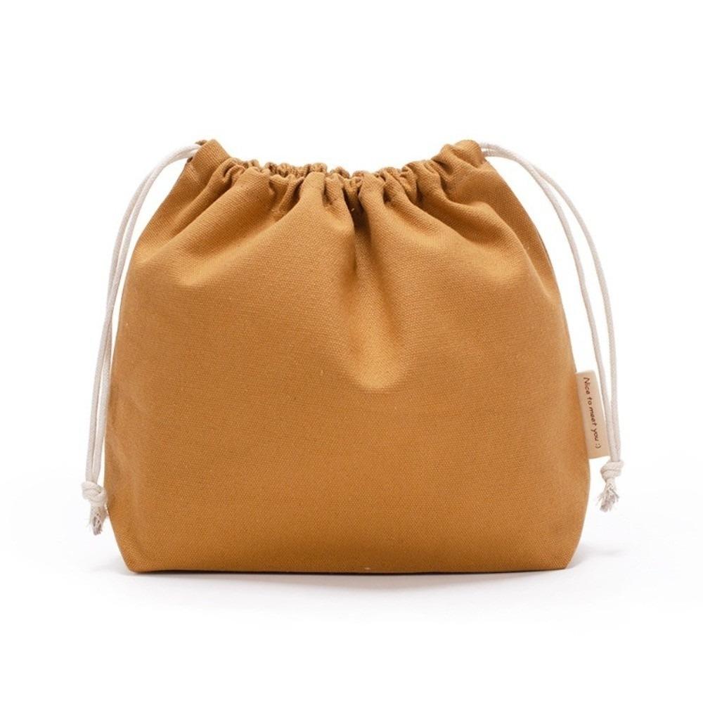 Multi-Use 27*20cm Drawstring Storage Bag Reusable Solid Color Canvas Bag Jewelry Bag for Candy Gift Package