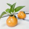 Ceramic Artificial Orange Fruit Planter Desktop Decor Handmade Glazed Modern Mini Vase Office Home Gift