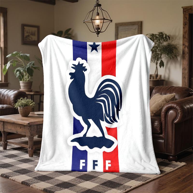 France national football team Print Flannel Blanket Soft Warm Sofa Bed Throw Blanket For Home Office Bedroom