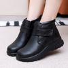 Winter Thickened Fleece Ankle Boots, Round-toed Shoes, Soft-soled Cotton Shoes