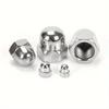 48Pcs Outer Hexagonal Round Head Nuts,304Stainless Steel Acorn Cap Nuts, Suitable For Automotive Tire Installation
