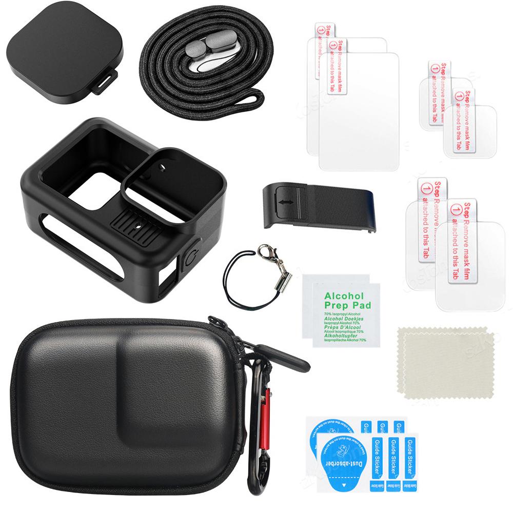 Für Gopro Hero 13 Black Zubehör Hülle Schutzgehäuse Schale Protektor Gummi Silikon + Objektivdeckel Riemen Für Go pro Hero13