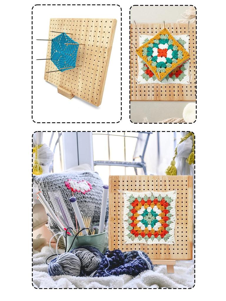 Creative Wooden Crochet & Knitting Blocking Board for DIY Projects