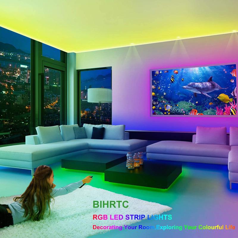 24-Key RGB Bluetooth Light Strip Controller: Mobile App, 12V/24V Color Changer & Dimmer