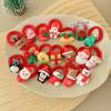 10PCS Kids Girls Christmas Hair Ties Cute Santa Claus Reindeer Design Festive Hair Accessories Holiday Parties Decorations