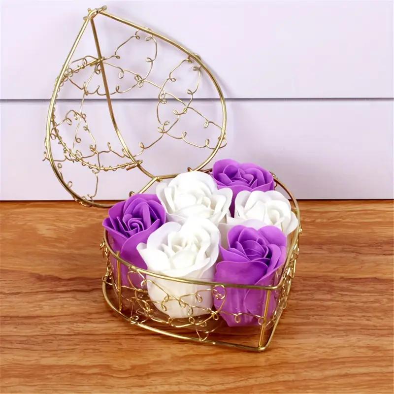 6pcs/box Rose Soap Flower Gift Box, Valentine's Day Gift, Wedding Gifts for Guests, Bridesmaids Gift, Party Favors, Home Decor
