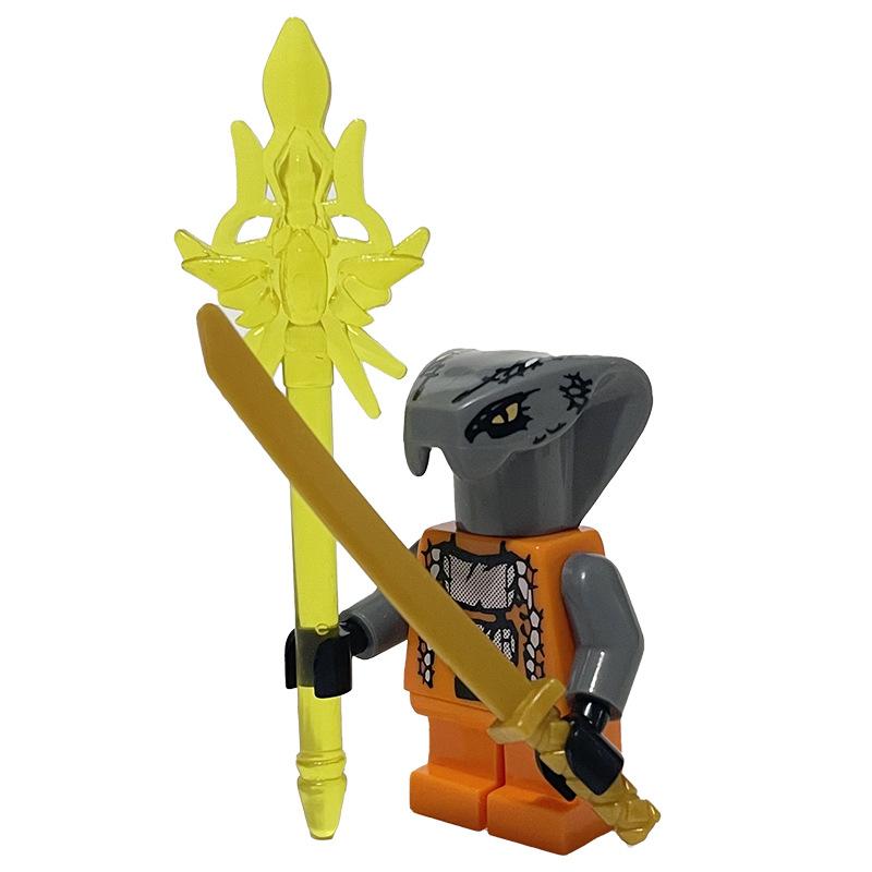 Ninja Warrior Superhero Doll With Weapon Single Building Block Assembly Toy