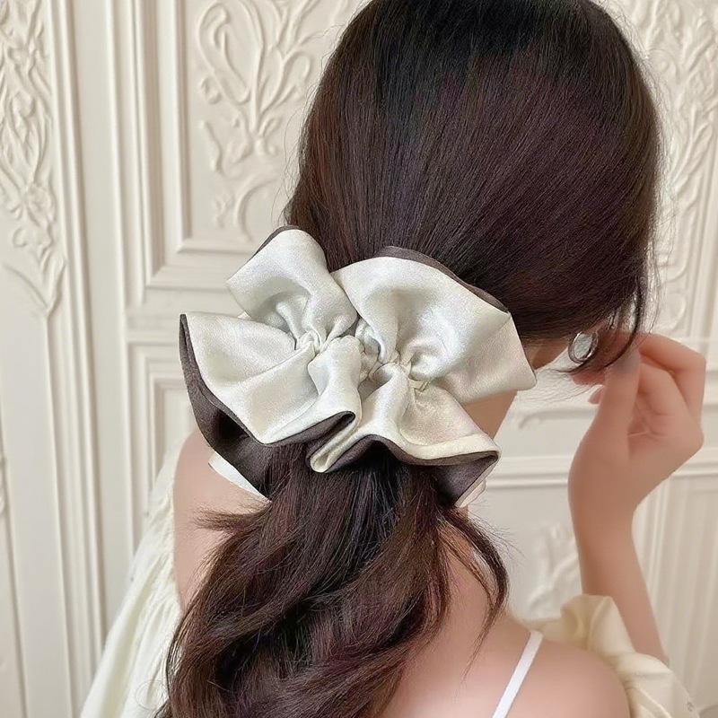 Satin Double Layer Elegant Hair Tie: Luxurious, No-Dent, and Gentle on Hair