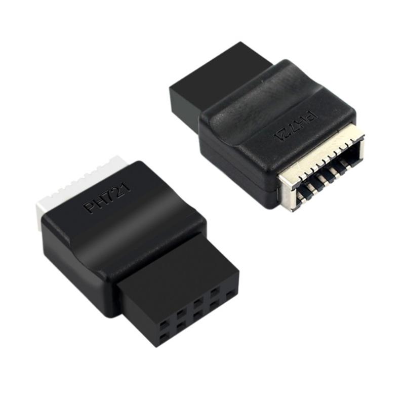 USB 2.0 9Pin to Type Header Adapter Front Panel Connectors Motherboard USB 9Pin to Type for Desktop Motherboard
