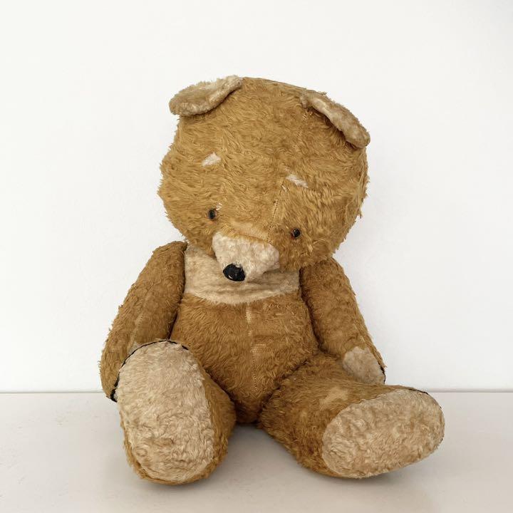 [USED] Anonymous shipping: Antique vintage teddy bear, large stuffed bear.