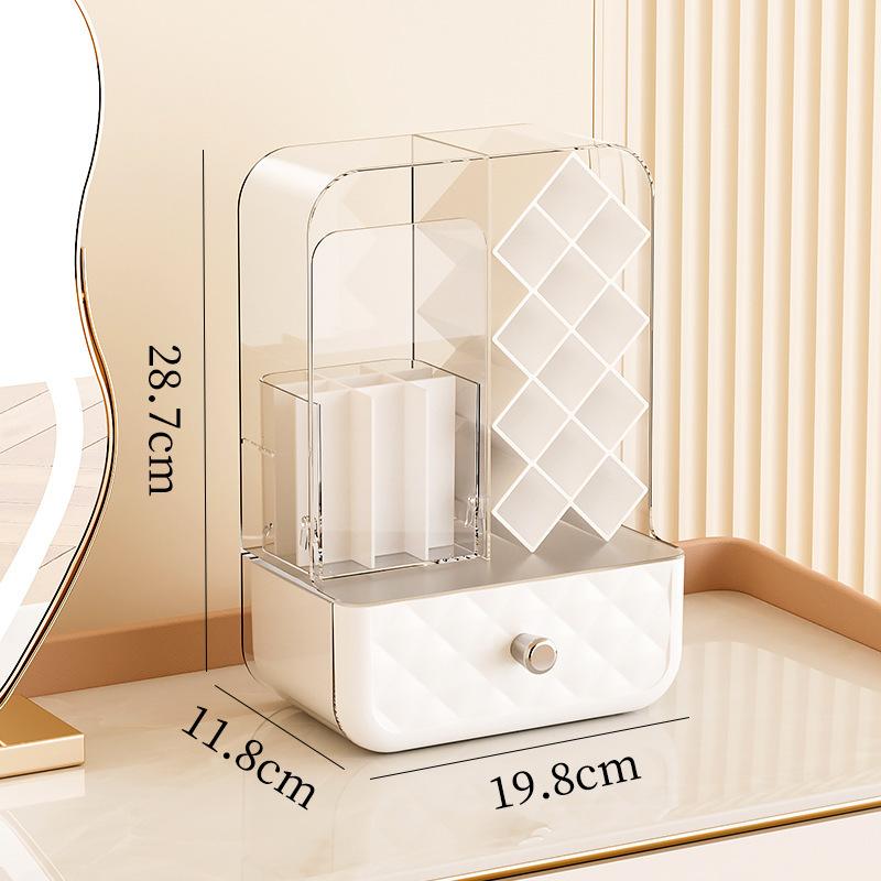 Desktop Large Capacity Cosmetics Storage Box Makeup Brush Lipstick Storage Rack Multi-purpose Makeup Organizers Home Storage
