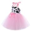 Toy Jessie Woody Costumes for Girls Birthday Halloween Cowgirl Fancy Dress with Hat Kids Pink Cow Tutu Outfit Animal Clothes Set