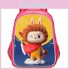 Labubu Large Capacity Kids Backpack With Air Cushion Straps And Cartoon Design For School And Daycare