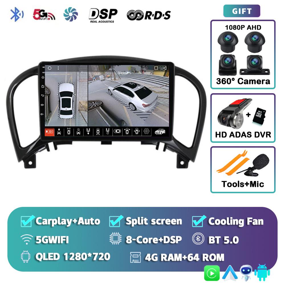 Android 14 Carplay Auto Car Radio For Nissan Juke YF15 2010-2014 2 Din Multimedia Video Player GPS Navigation Stereo Head Unit