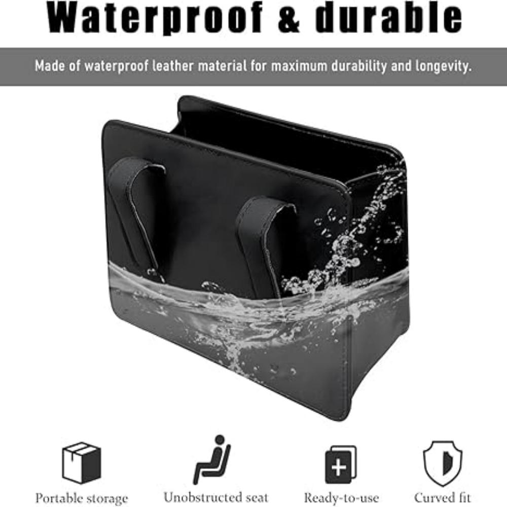 Portable Car Trash Can Hanging Storage Box Multi-functional Storage Foldable Seat Back Storage Box Car Interior Accessories