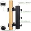 Patio Umbrella Holder Heavy-Duty Adjustable Metal Sun Umbrella Clamp Stand Patio Space and Shade Bracket for Deck Railing,Outdoor
