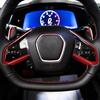Hard Carbon Fiber, for Corvette C8 2020 2021 2022 2023 Accessories, Steering Wheel Button Frame Cover, 2Pcs Car Steering Wheel Panel Protection Frame