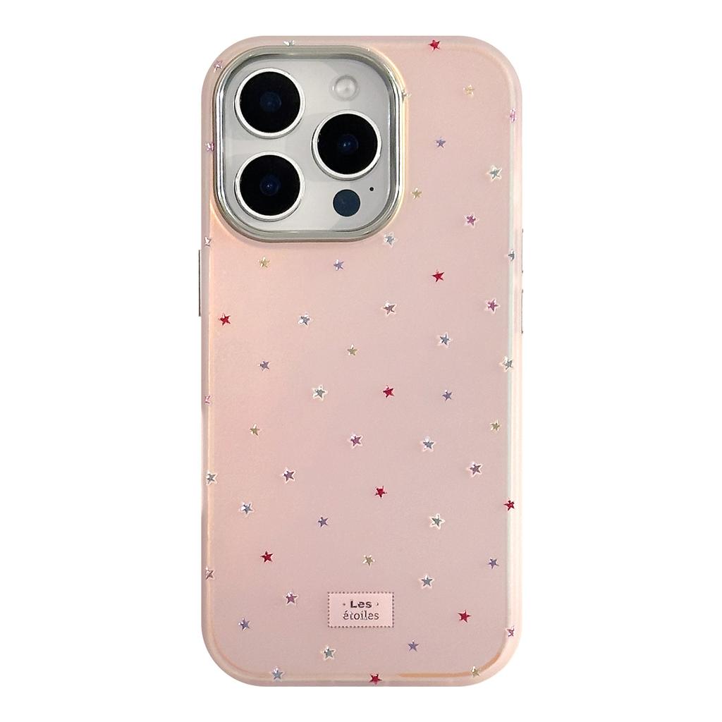 Vergoldete bunte Sterne Geeignet für Iphone17Promax Handyhülle Apple 16 Laser 13 Sturzsicher 14 Frisch