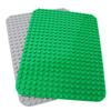 INIBUD Baseplates, Building Blocks, Duplo Compatible, Rounded Corners, 24x17mm, GreenGray, Set of 2