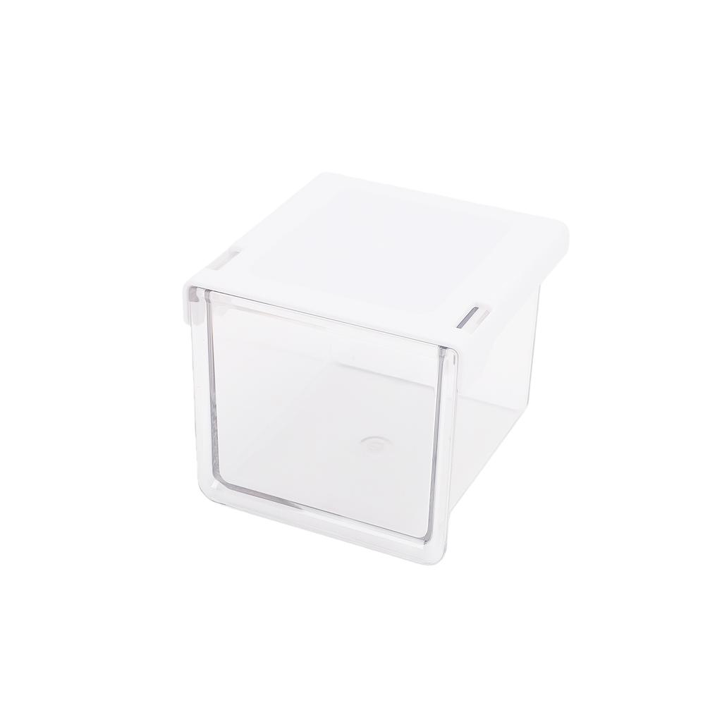 Klare Aufbewahrungsbox unter dem Spiegelschrank Hohe Transparenz PET Schubladenorganizer 33 Grad schräge Öffnung für das Badezimmer