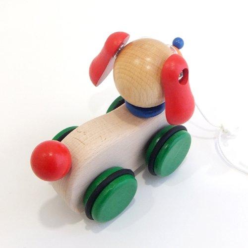 Made In Japan Wooden Toy" Pull Toy * Shaking Dog