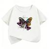 Vintage Butterfly TShirt Printed T Shirt Girls Summer Clothes Short Sleeve Tops TShirts Cute Girls Clothing