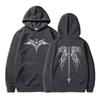 2025 Popular Wing Print Hoodie Men's Long Sleeved Fashionable Sportswear Unisex Fashionable New Street Clothing Casual