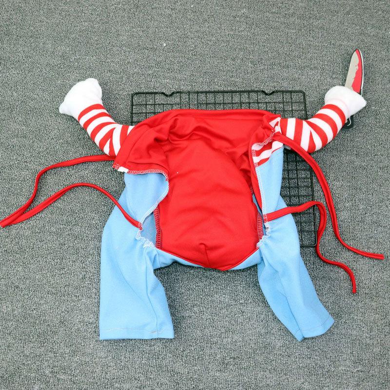 3D Killer Doll Dog Costume - Halloween & Christmas Prank Outfit for Pets