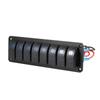 8 Gang Marine Boat Rocker Switch Panel, 12V 24V Waterproof RV LED Switch Panel for Car Truck Marine Boat, On Off Toggle