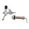 Rubinetto per Birra Regolabile con Stelo da 4 pollici Cromato Controllo del Flusso Rubinetto per Birra Homebrew Kegerator Rubinetto per Birra alla Spina