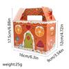 12PCS With Handle Christmas Gift Box Gingerbread House Cartoon Design Merry Christmas Decoration Packaging Box Candy Cookies