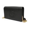 Gucci [Versatile Classic Recommendation] Soho Embossed Logo Chain Leather Wallet Shoulder Crossbody Bag Women's Black